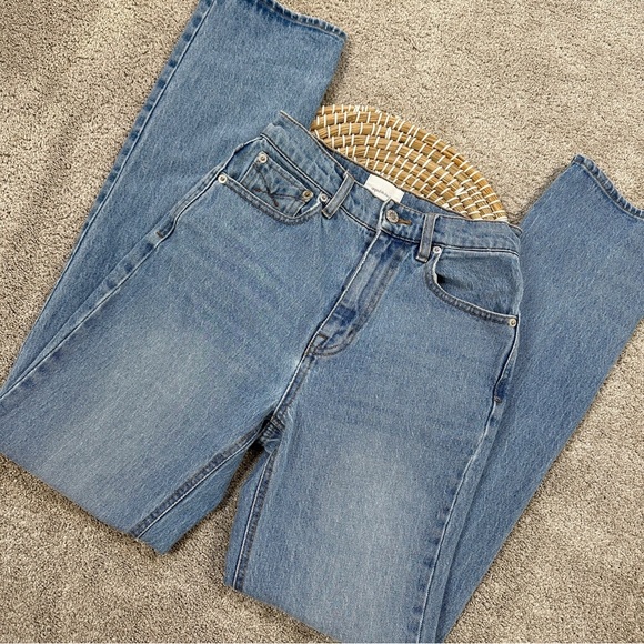 Unpublished Women’s Rae Olympic Straight Leg Jeans High Rise Medium Wash Blue 23 - Picture 2 of 15